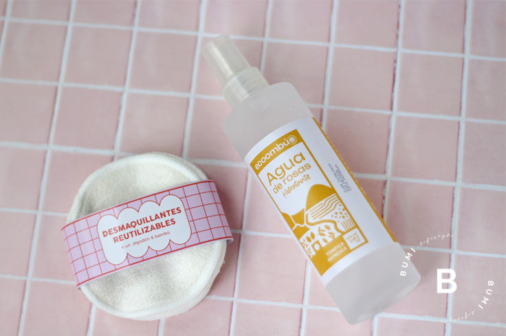 KIT: Agua de Rosas y Pétalos Desmaquillantes Reutilizables