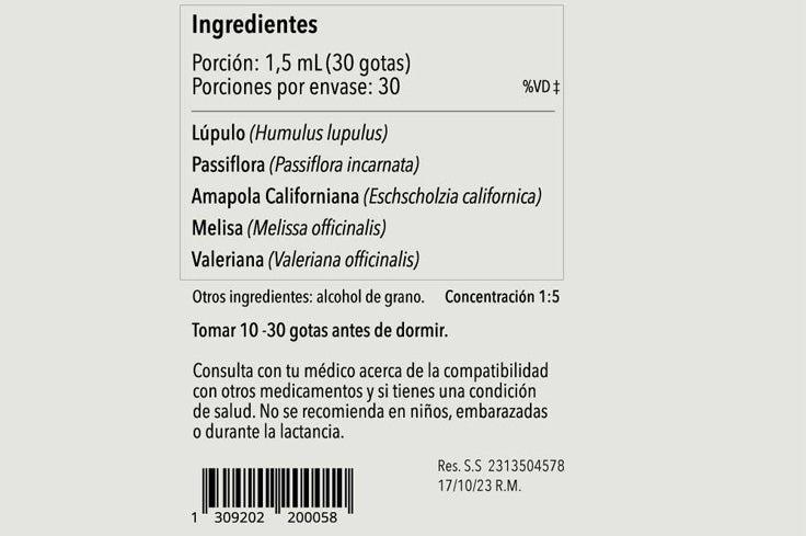 para dormir lupulo passiflora amapola melisa valeriana
